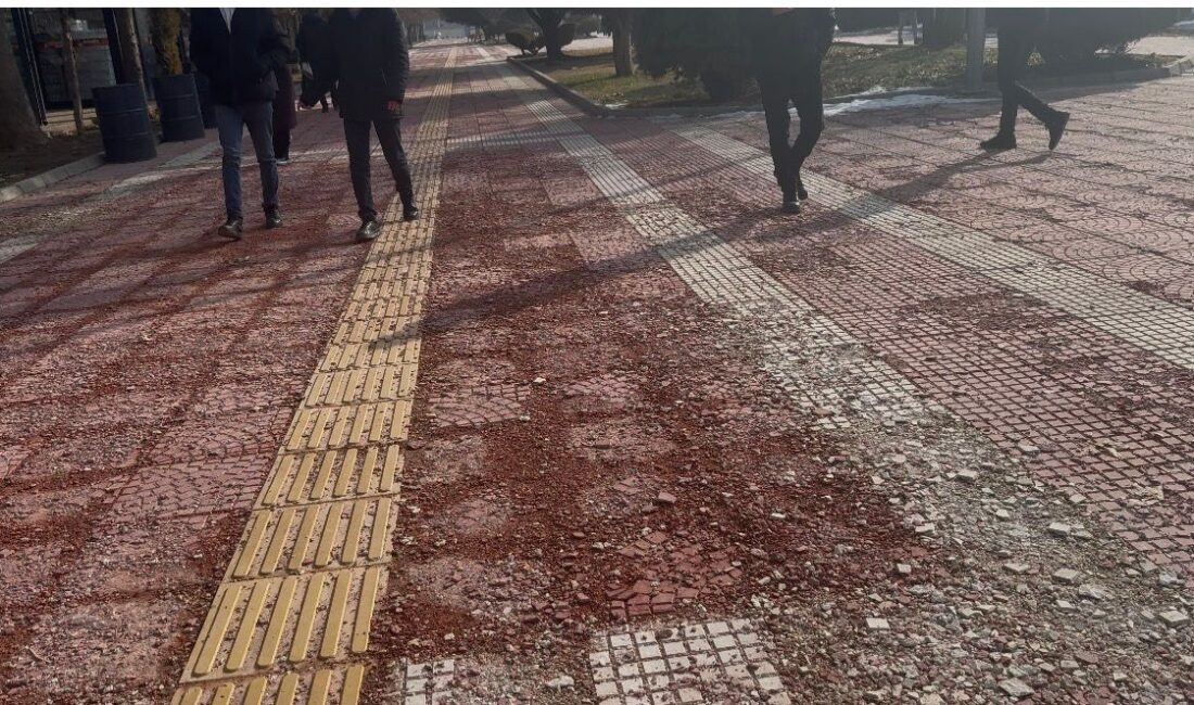 İnönü Üniversitesi kampüsünde yoğun kullanılan “pembe yol”, bozulan taş parkeler