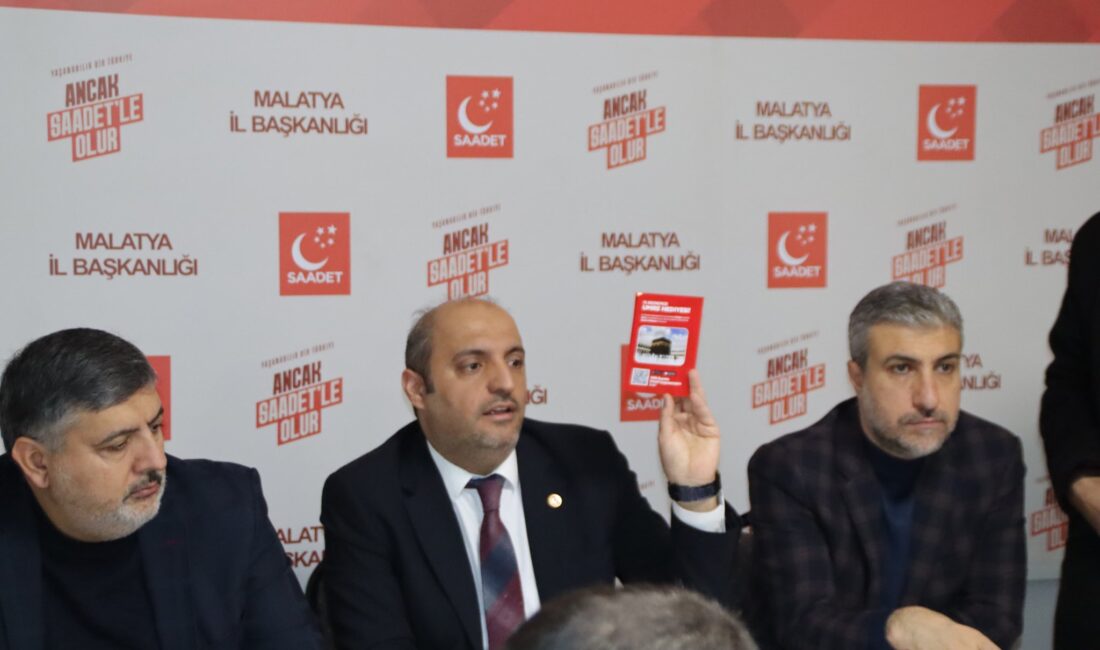 Saadet Partisi Malatya İl Başkanı Av. Hamza Paşahan, Türkiye’de kaybolan