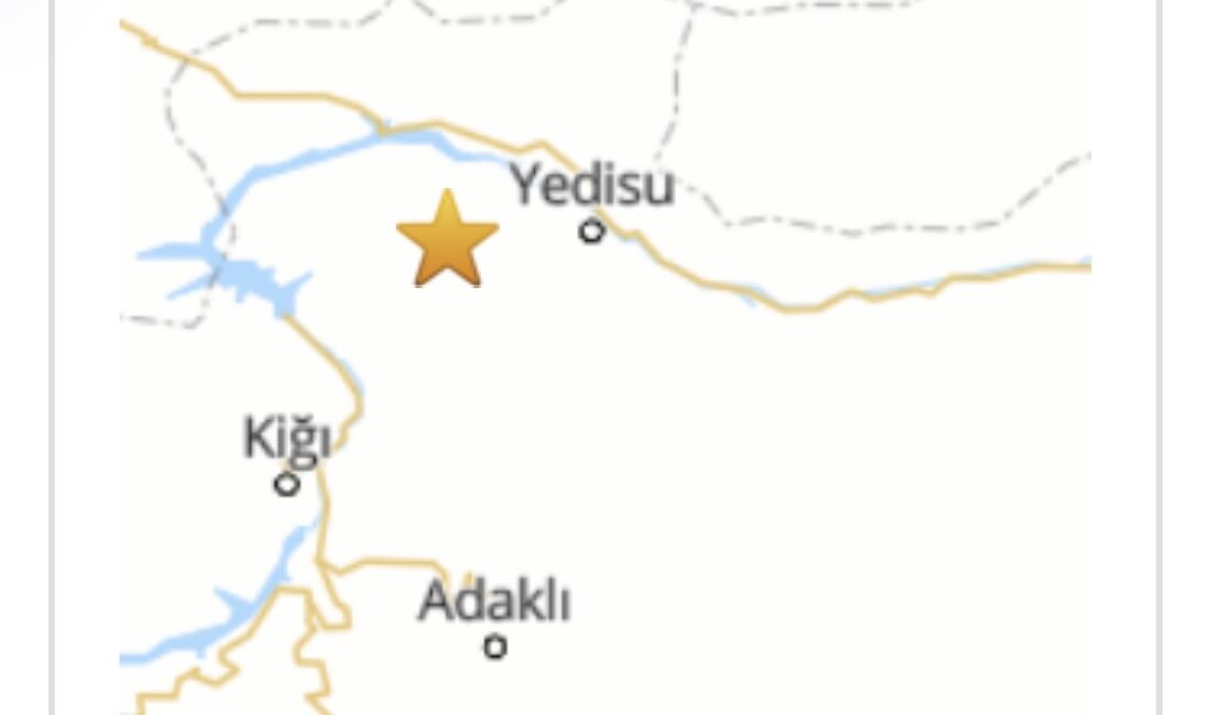 AFAD verilerine göre Bingöl’ün Yedisu ilçesinde sabah saatlerinde 4.4 büyüklüğünde