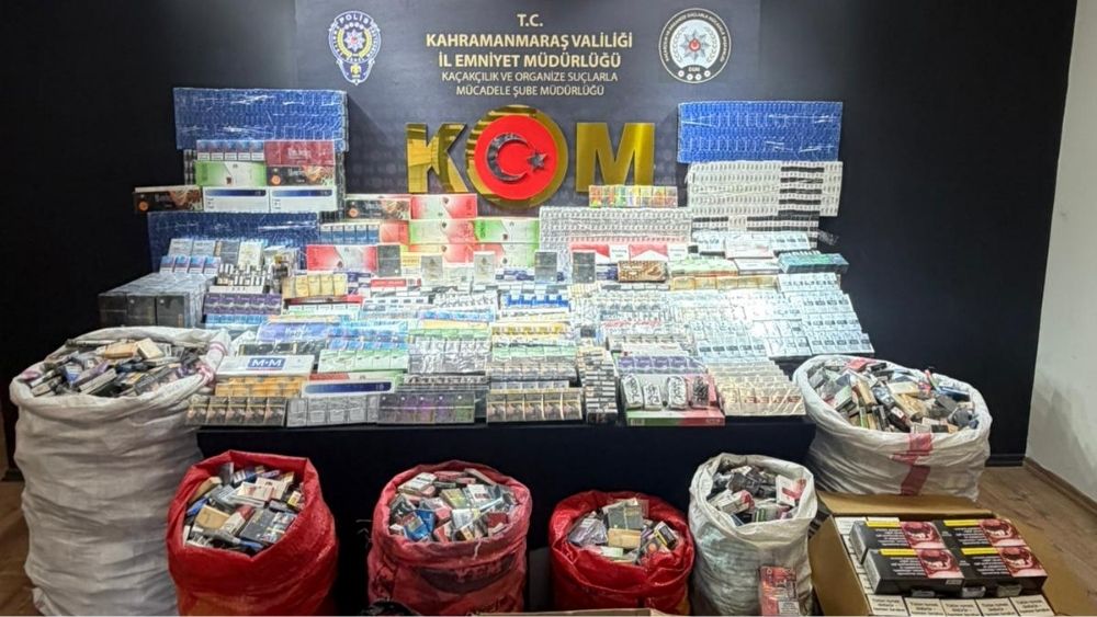 Kahramanmaraş’ta KOM ekiplerinin üç ayrı adrese düzenlediği operasyonda 14 bin