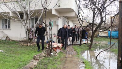 Siirt’te etkili olan aşırı yağışların ardından meydana gelen sel baskınları