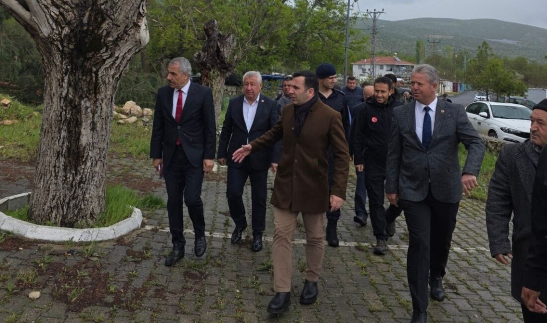 Adıyaman’ın Gölbaşı ilçesinde etkili olan fırtına, Aşağı Azaplı Köyü’nde çeşitli