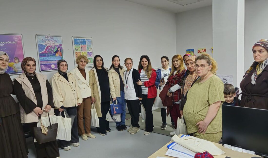 Malatya’nın Yeşilyurt ilçesinde düzenlenen “Gebe Okulu” eğitiminde anne adaylarına doğum,