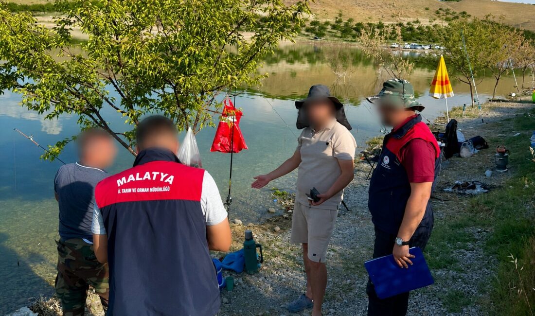 Malatya’da iç sularda sürdürülen su ürünleri denetimlerinde, av yasağına uymadığı
