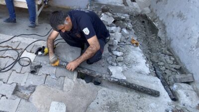 Yeşilyurt’ta yer altından gelen miyav sesleri üzerine başlatılan çalışmada, su