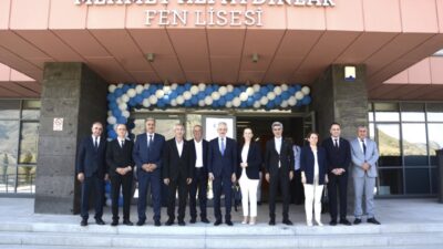Arapgir Belediye Başkanı Haluk Cömertoğlu, Mehmet Ali Aydınlar Fen Lisesi’nde