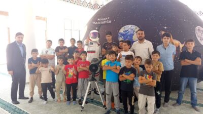 Doğanşehir’de Yaz Kur’an Kursu öğrencileri, astronomi ve uzay hakkında bilgi