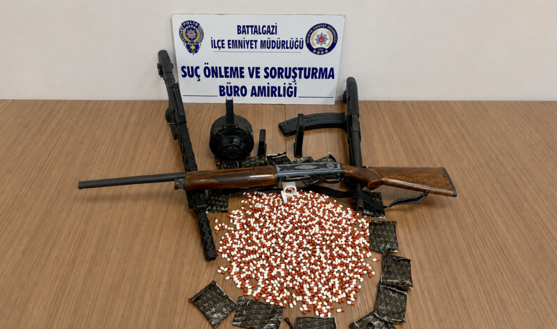 Battalgazi ilçesinde sokak satıcılarına yönelik düzenlenen operasyonda, ıslak mendil görünümü