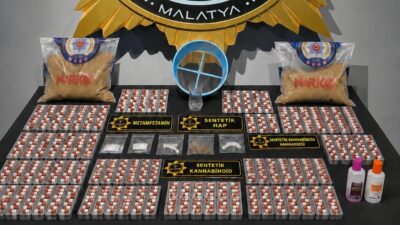 Malatya’da sokak satıcılarına yönelik 4 günlük çalışmalarda sentetik ecza ve