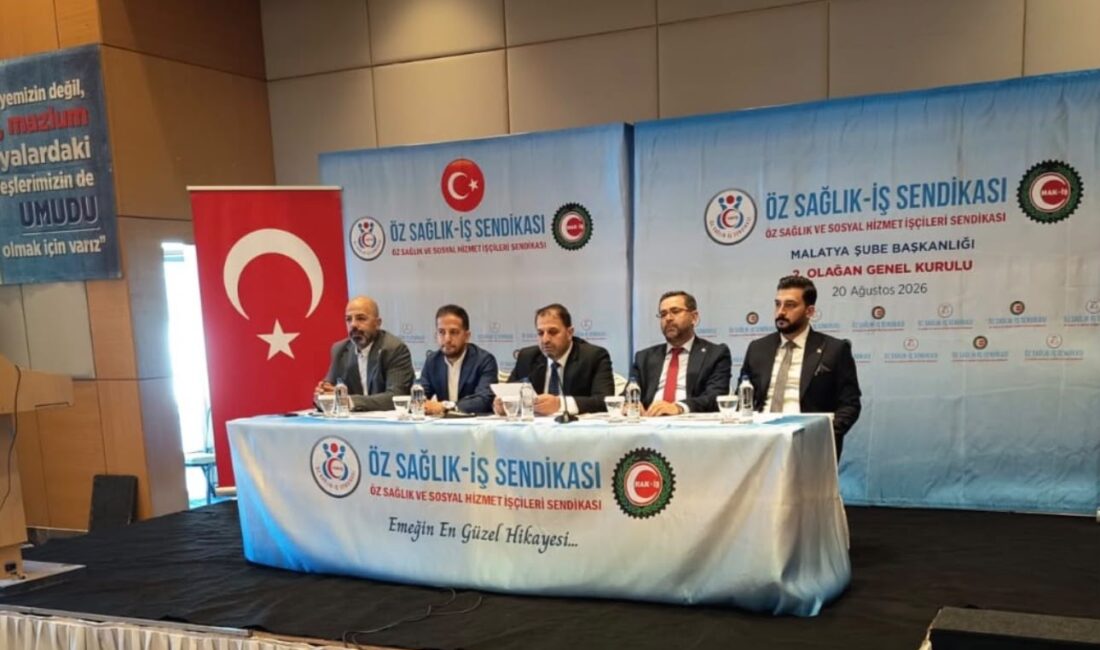 Öz Sağlık-İş Sendikası Malatya Şubesi 2. Olağan Genel Kurulu’nda mevcut