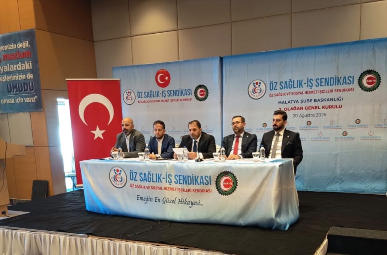Öz Sağlık-İş Sendikası Malatya Şubesi 2. Olağan Genel Kurulu’nda mevcut