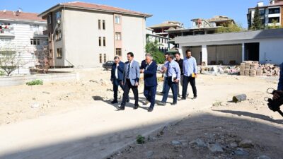 Battalgazi Belediye Başkanı Bayram Taşkın, yapımında sona gelinen aşevinde incelemelerde