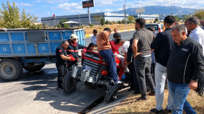 Malatya’nın Yeşilyurt ilçesinde beton mikseri ile traktörün çarpışması sonucu meydana