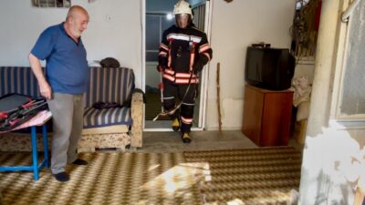 Malatya’nın Yeşilyurt ilçesinde bir eve giren yılan kısa süreli paniğe
