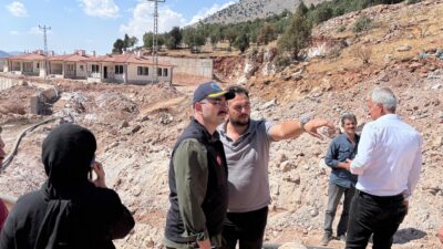 Doğanşehir Kaymakamı Ahmet Fatih Sungur, Örencik ve Kapıdere mahallelerinde yapımı