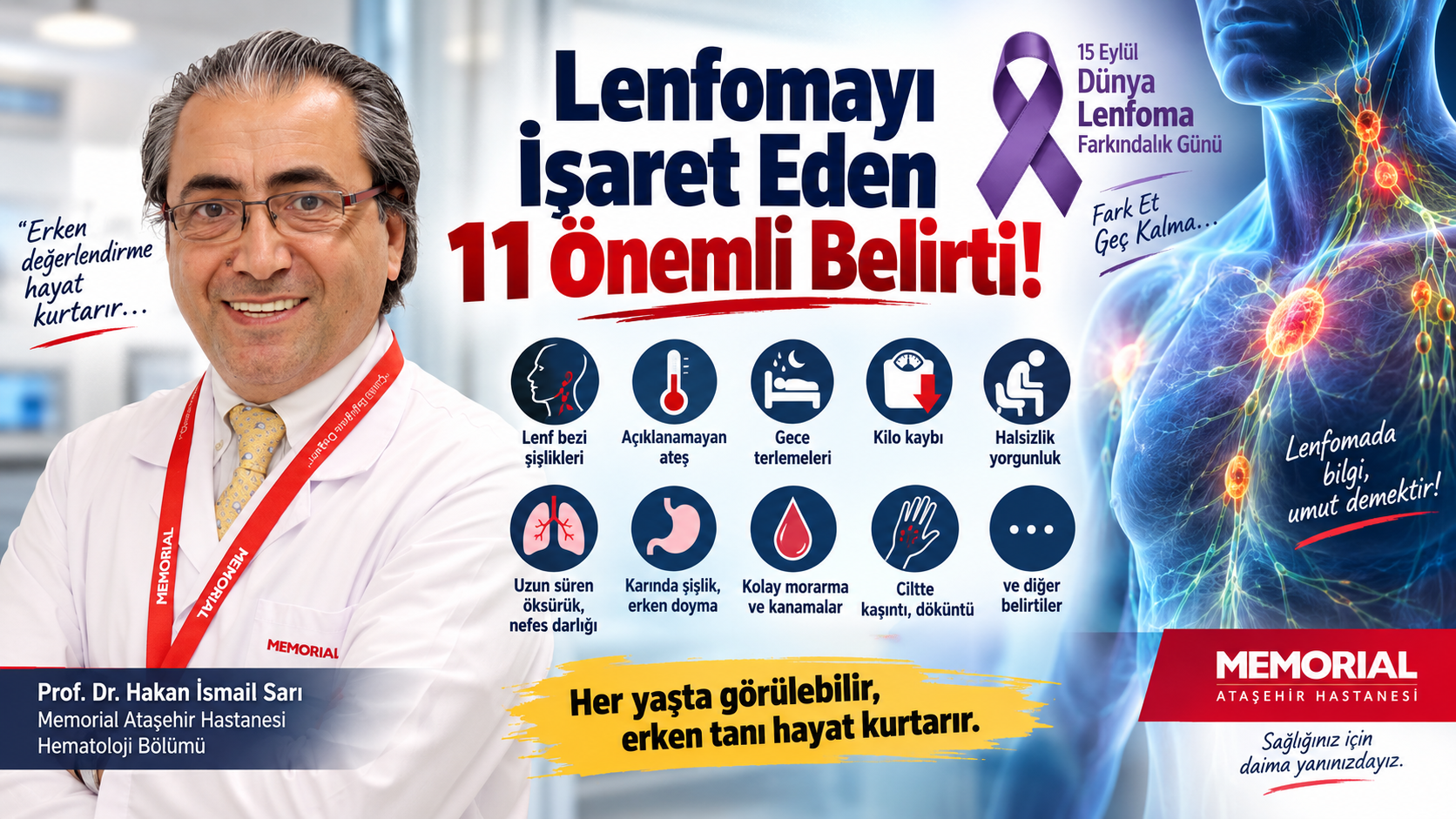 Boyun, koltuk altı veya kasıkta küçülmeyen lenf bezi şişlikleri, açıklanamayan