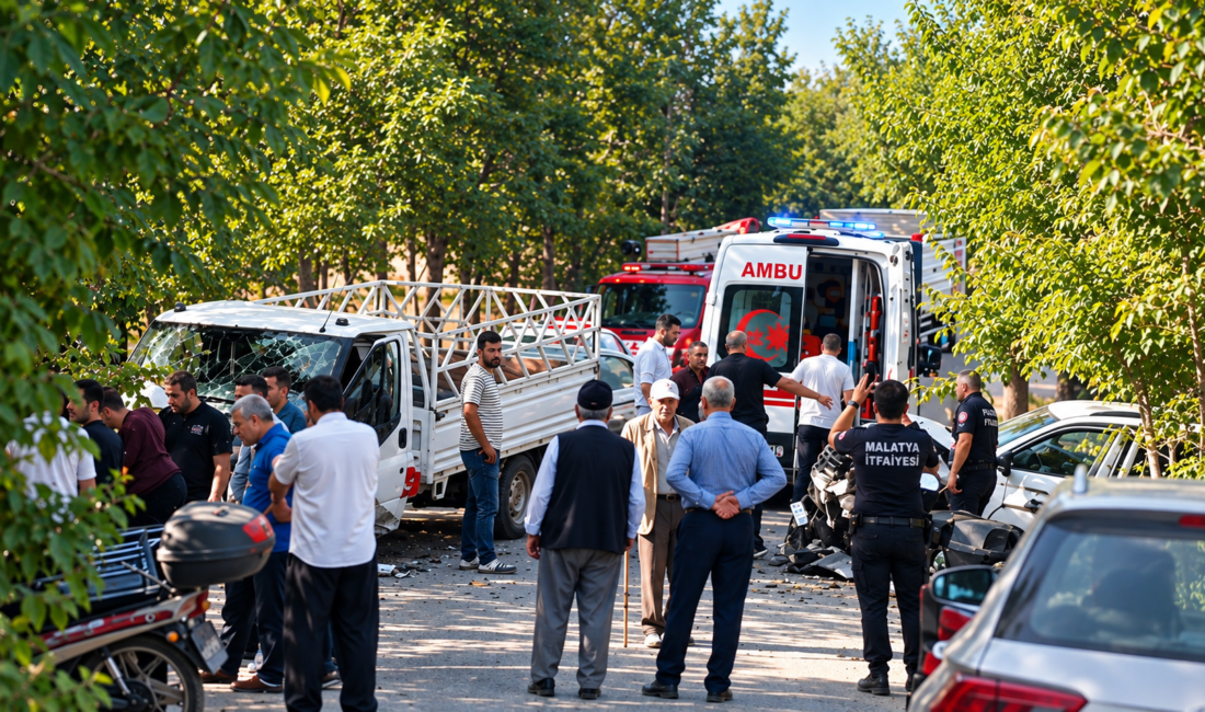 Malatya’da 2 Araç Birbirine Girdi: 2 Yaralı Malatya’nın Battalgazi ilçesinde kamyonet ile otomobilin karıştığı trafik kazasında 2