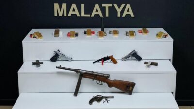Malatya’da yasa dışı silah ticaretine yönelik 8 adrese düzenlenen eş