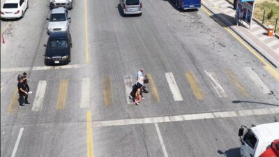 Malatya’da polis ekipleri, yaya geçitlerinde sürücü ve yayalara yönelik denetim
