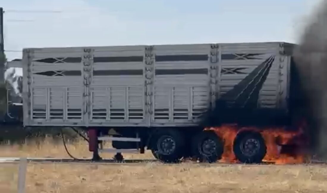 Seyir Halindeki Tırın Dorsesi Alev Aldı Malatya’nın Darende ilçesinde seyir halindeki tırın dorsesinde çıkan yangında yaralanan