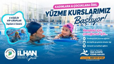 Yeşilyurt Belediyesi tarafından kadınlar ve çocuklara yönelik yüzme kursu düzenlenecek.