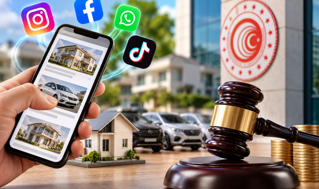 Ticaret Bakanlığı, sosyal medya üzerinden mevzuata aykırı taşınmaz ve araç